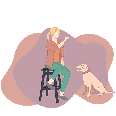 Girl with dog. Illustration brand design brand mascot branding design graphic design illustration