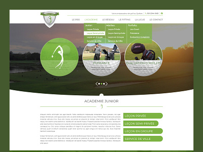 Golf Website Design branding design graphic design illustration logo typography ui ux vector website