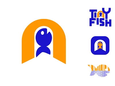 Tiny Fish_Brand Mark bluelogo branding design fishlogo flatlogo graphic design logo minimallogo modernlogo simplelogo tinyfishlogo tinylogo vector