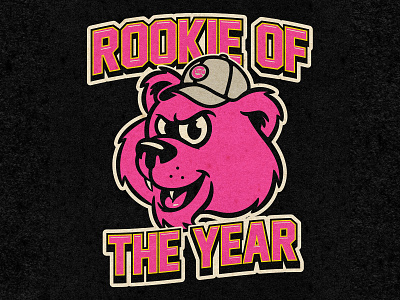 ROOKIE OF THE YEAR 2022 animation baseball branding chicago chicago cubs cubs design illustration logo mascot papajart sports typography vector vintage