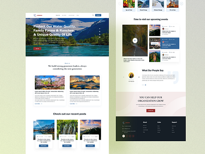 Landing Page UI Design agriculture climate change eco ecology environment environmental farming gas global warming green innovation landing page oil sustainability tree ui ux website