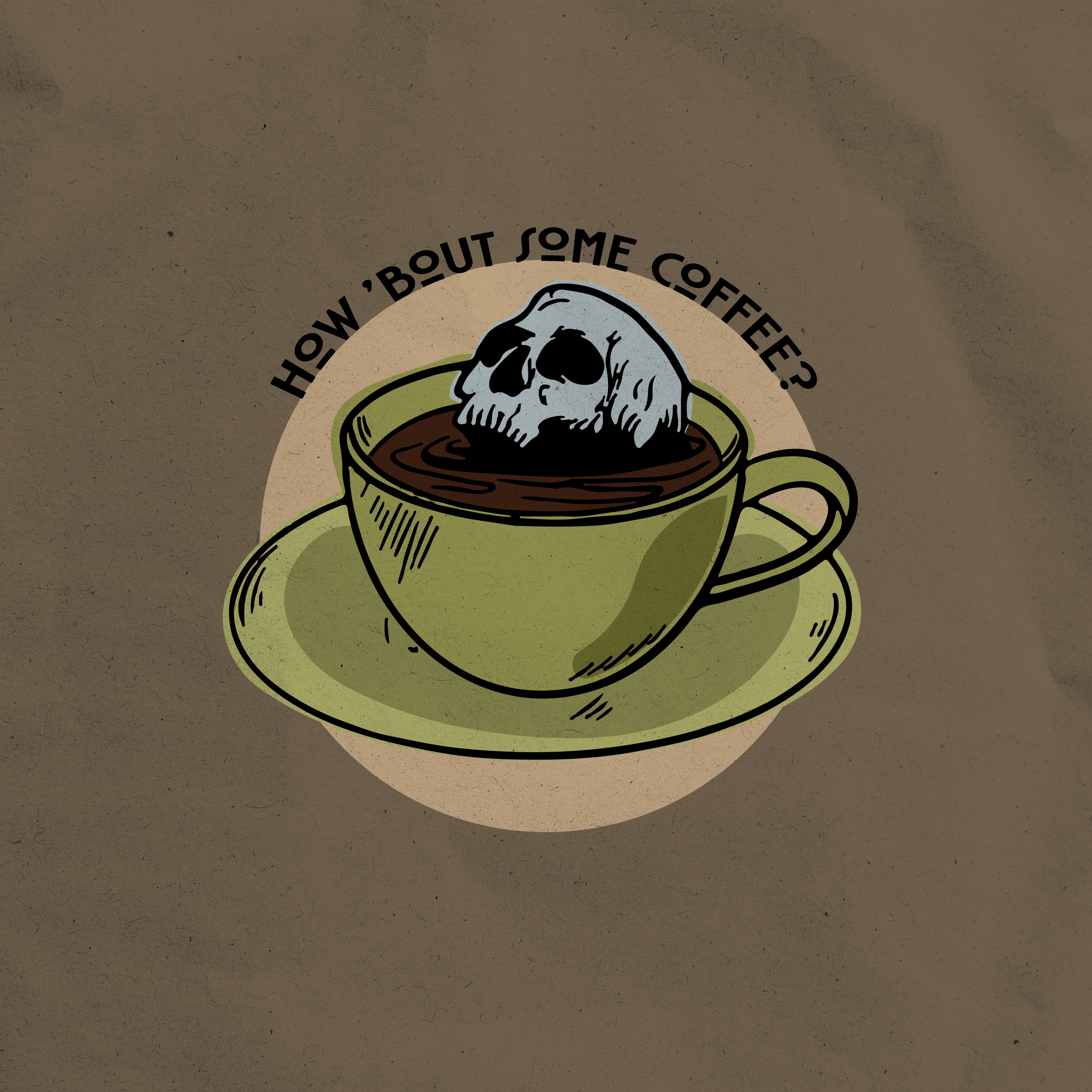 How 'bout some coffee? - 2 adobe illustrator art art print artist branding coffee design digital digital art graphic design illustration logo photoshop skull vector vector art vector graphic