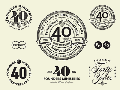 Founders Ministries 40th Anniversary logo