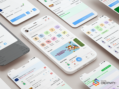 Pharmacy App - Delivery Service App Solution design illustration pharmcy ui