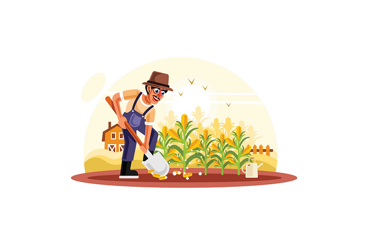 farmer-in-corn-field-by-ianmikraz-on-dribbble