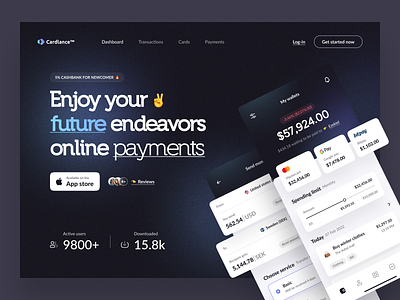 Online payment: hero header design bank website clean credit card finance website hero header illustration interface landing page minimal payment website ui design ux design web design web ui