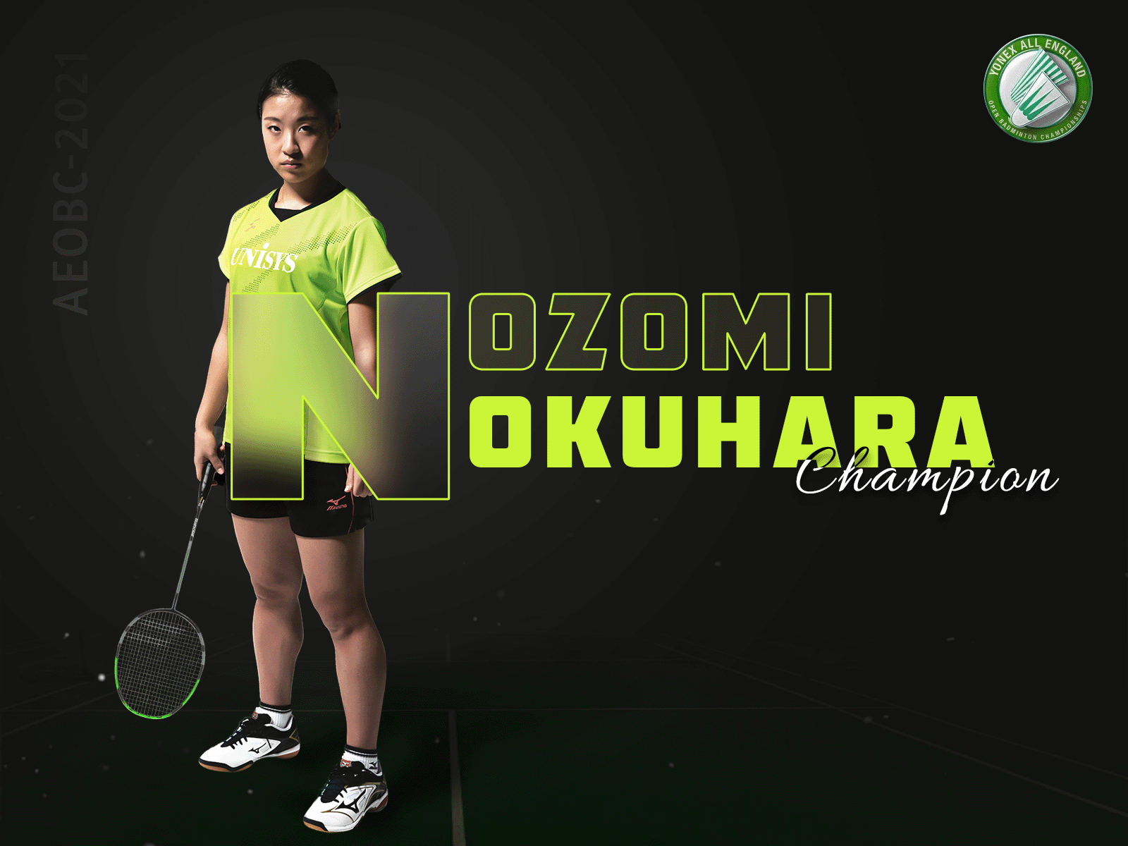 👩Nozomi Okuhara🏸 aeobc 2021 badminton badminton player champion graphic design graphic shot lightning nozomi nozomi okuhara shadow star winner