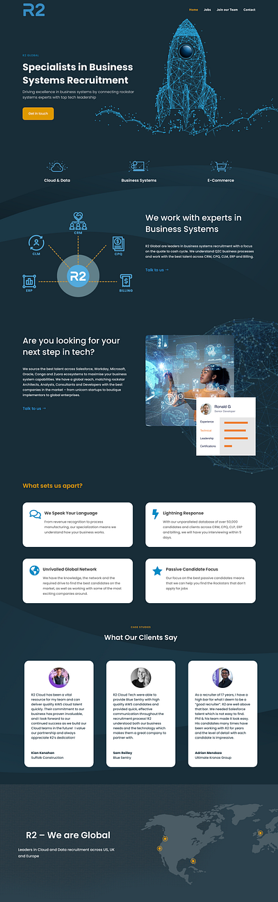 Web Design: Recruitment Company adobe design recruitment tech theme web web design wordpress