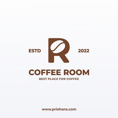 Coffee and Letter R Logo bean coffee logo brand branding coffee coffee logo color design illustration letter r logo prio hans r logo typography ui vector