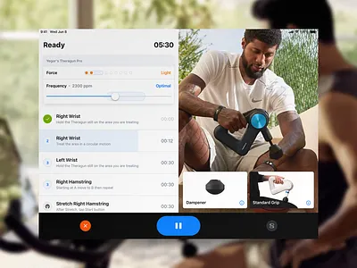 Session Screen device fitness health healthcare preview recovery session sport workout