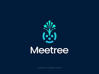 Meet tree Logo design concept branding connection consulting agency creative growth logo icon logo logo design logos logotype marketing meeting minimalist modern logo network people logo simple logo technology trust logo vector