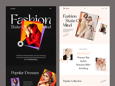 Fashion Store Landing Page animation apparel clothing clothing brand clothing website ecommerce ecommerce shop fashion fashion web homepage landing page mockup online shop online store outfit outfits shopping cart trend web design website