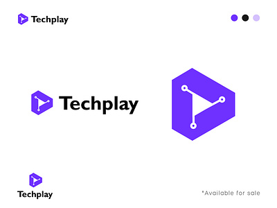 techplay logo design - technology-play-logos-branding app icon brand identity branding creative design graphic design icon logo logo design logo designer logodesign masum billah minimal minimalist play play tech tech technology techplay logo vector