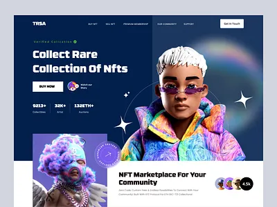 NFT Website Design ai art blockchain cool create nft crypto crypto token drfi dribbble website header hero marketplace modern website nft nft market nft web nft website nishar web3 website