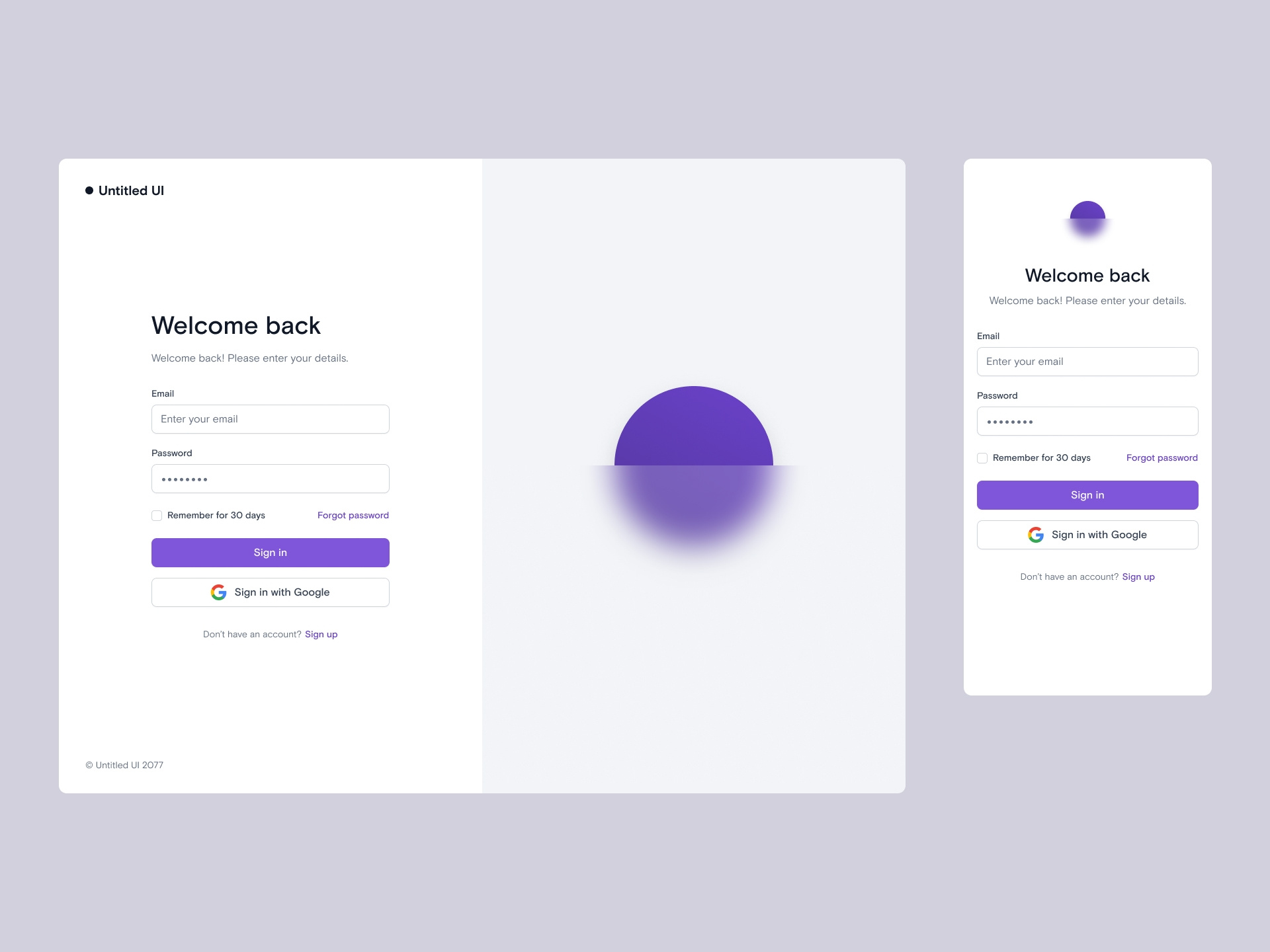 Log in page — Untitled UI by Jordan Hughes® on Dribbble