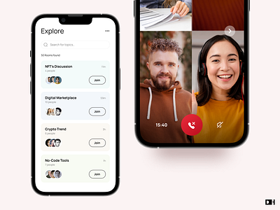 Video Rooms App Design app app design branding clean colors design dribbble dribbble best shot meeting app mobile product social app typography ui uidesign uiux uiux design ux uxdesign video call