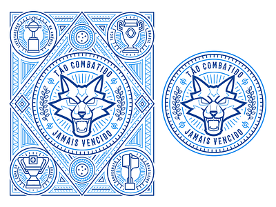 Fox Trophies - Cruzeiro art deco cruzeiro football fox lineart poster print design shirt design t shirt vector vintage