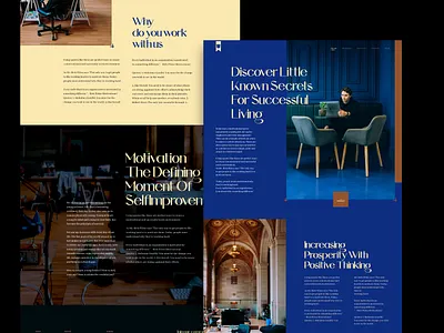 BlueBox - About colored design landing page ui ux web web design