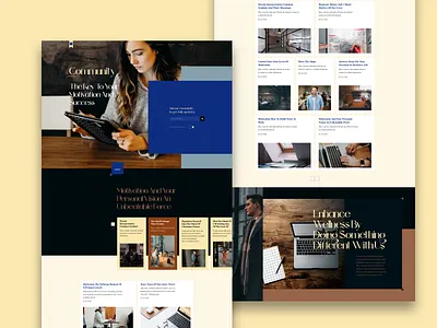 BluBox - Community colored design landing page ui ux web web design