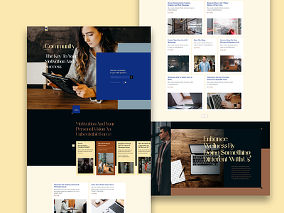BluBox - Community colored design landing page ui ux web web design