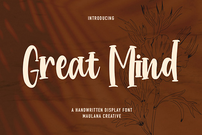 Great Mind Handwritten Display Font animation branding brush design font fonts graphic design handmade handwriting illustration logo modern nostalgic sans summer ui