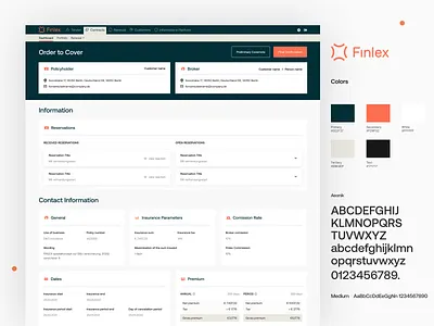 Insurance Contracts Dashboard binding period broker commission rate constraints criminal legal cover customer proposal cyber insurances dashboard do finance finance dashboard finlex insurance insurance app policyholder proposal settings proposal to broker reservations tender