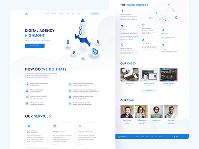 Digital Agency Landing Page design figma figmadesign landing page landing page design ui ui design uidesign web website website design