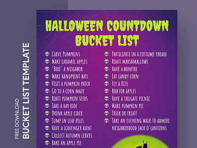 Ultimate Halloween Bucket List Free Google Docs Template bucket bucketlist check checklist doc docs document goals google halloween list print printing pumpkin template templates to do list todo todolist wishlist