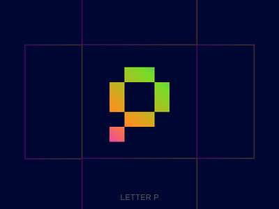 P Pixel Logo Design letter p lettermark logo mark logodesign logoinspiration logotype modern logo monogram logo p pixel pixel p tech logo