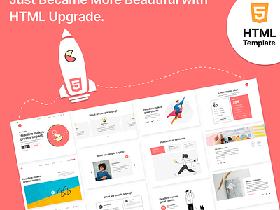 BrightKit HTML Upgrade design ui kit web template web ui kit
