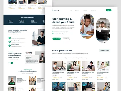 E-Learning Website course course landing page design mind agency e learning website education elearning online education study ui design ux design website design