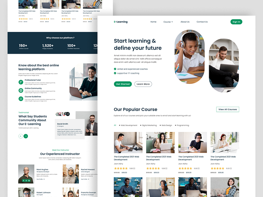 E Learning Website designs, themes, templates and downloadable graphic ...