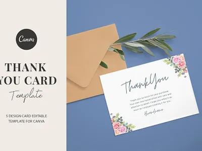 Thank you card template for canva 2 promotion