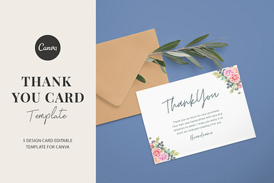 Thank you card template for canva 2 promotion