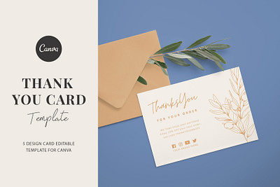 Thank you card template for canva 1 promotion