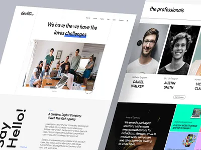 Dev99.net Landing page agency website app brand visualization branding design dev99.net graphic design illustration logo minimal modern rich technologies ui ui design ui ux uiux web web design website workflow
