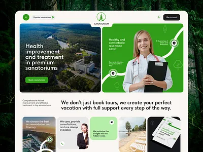 Website for Health and Wellness Retreats booking branding graphic design health landing landingpage logo ui ux website