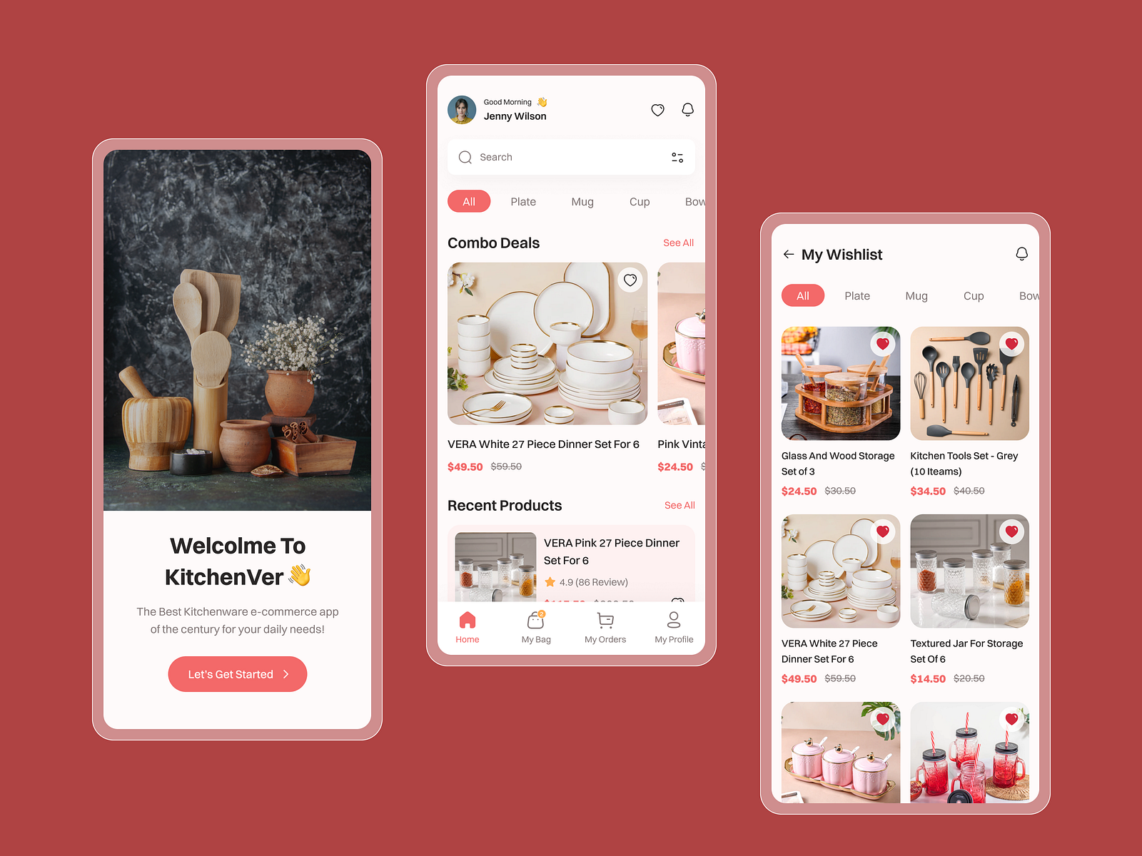 Online Kitchen store app by SolGuruz on Dribbble
