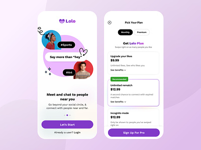 Lolo - Mobile Design for Dating App badoo bumble dating app design finder graphicdesign interface ios lgbt dating matchfinder matching onlinedating plans social media tinder ui ux
