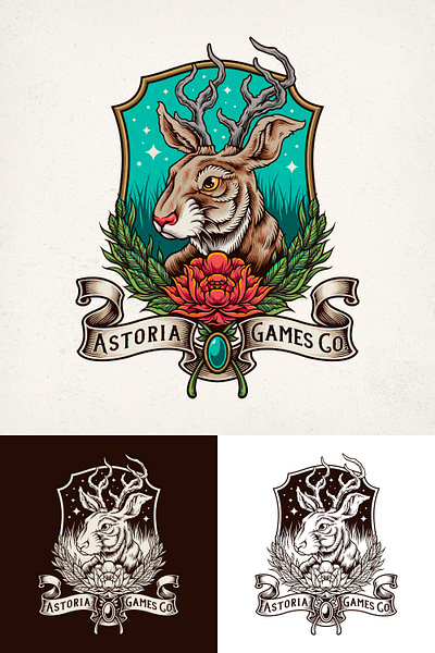 ASTORIA GAMES CO. - LOGO DESIGN animation branding custom design graphic design graphics illustration logo logo design motion graphics ui ux vector