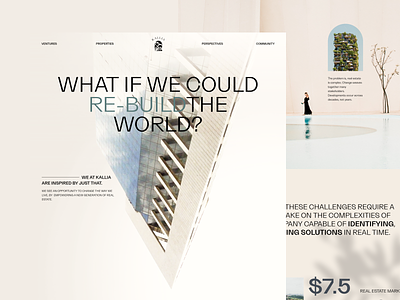 Kallia - Concept design desktop real estate sustainability tech ui ux web design website wellness