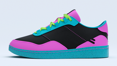 Sneaker Exploration - "Miami Vice" 3d design sneaker