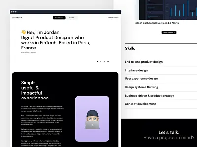 Preview | Portfolio 2k22 basic branding clean landing landing page layout minimal personal portfolio portfolio design portfolio website product design showcase ui web web design whitespace