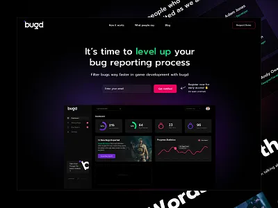 Gaming Product Landing Page black website clean dark ui design gaming gaming website madebyswish modern product landing page saas product sign up ui ux web design website