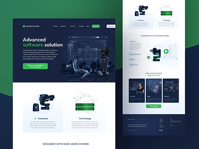 Seervision - website 🎥 ai automation camera design film production layout software startup technology ui web webdesign www