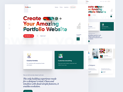 Creative Website Builder Design 3d shadow builder corporate website creative portfolio landing page nocode portfolio shadow ui ui design web design website builder website design