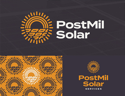 PostMil Solar Services art direction vector