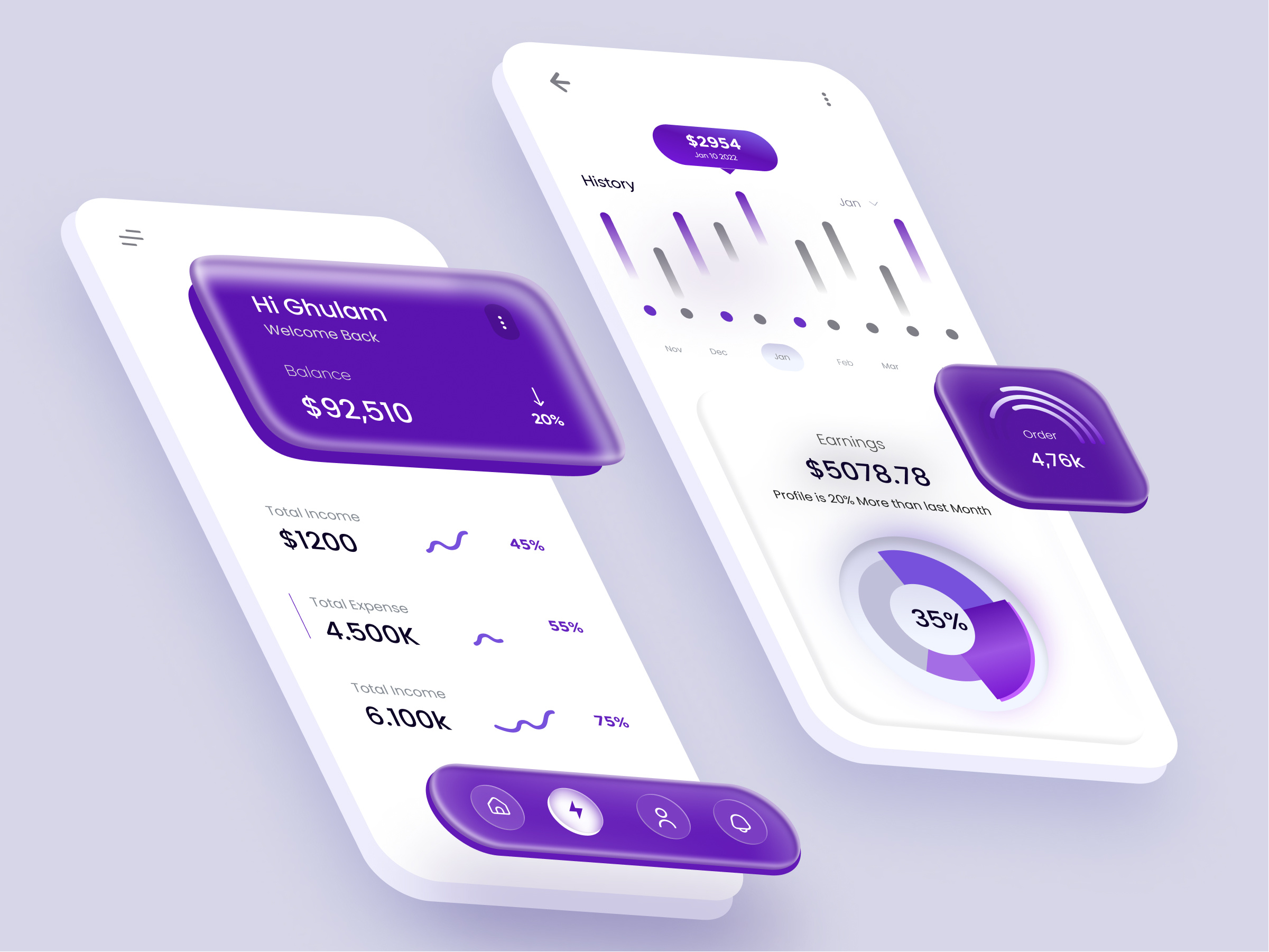 Example of Minimal Mobile App Design