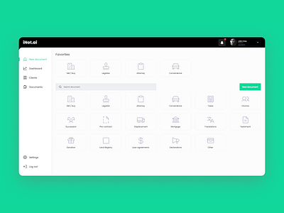 iNot - Notary Web App app branding dashboard graphic design interface logo notary ui uiux visual webapp