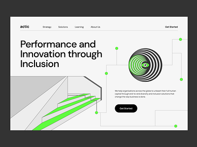 Actic - Technology Landing Page header hero hero illustration hero image illustration innovation interface internet of things iot tech technology ui visual identity web web design website